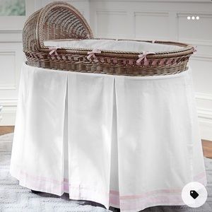 Pottery Barn Kids Wicker Bassinet Skirt and Bumper